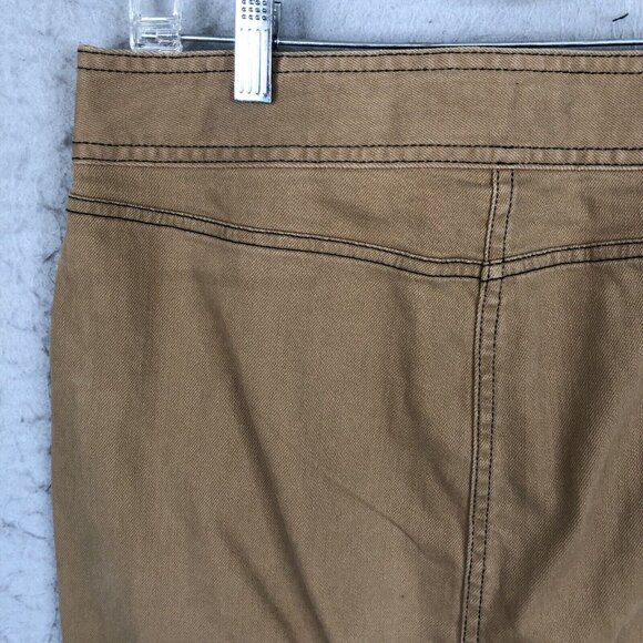 Ralph Lauren Jeans Co Denim Skirt Women 6 Brown Pencil Leather Buckle Western - Picture 11 of 16